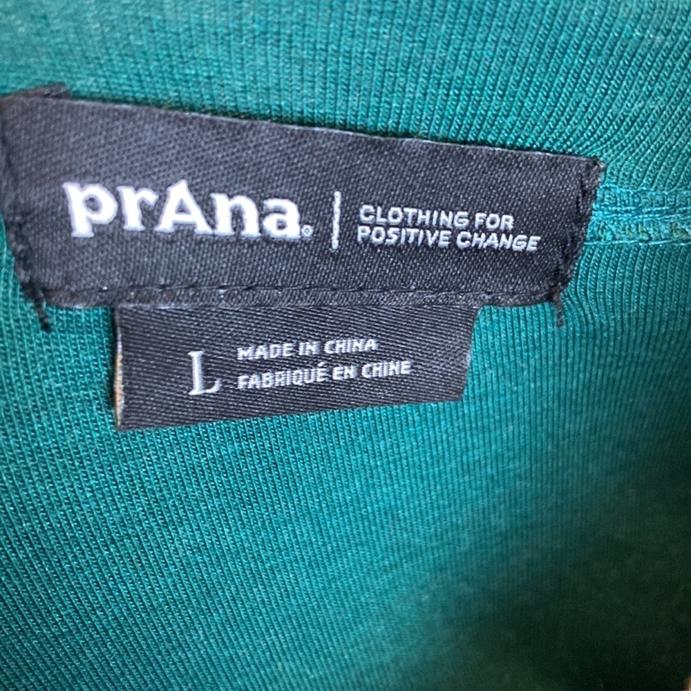 PRANA DEEP PINE HEATHER GREEN FOUNDATION LONG SLEEVE WRAP DRESS 1966871 SZ Large - Picture 13 of 16
